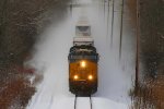 CSX 3061 kicks up blizzard near MP 367 on the Westshore Sub